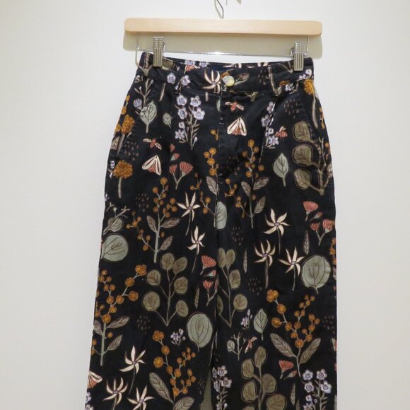 PRINCESS HIGHWAY X MODCLOTH Linen Blend Fauna Botanical Cropped Pull On Pants - Picture 3 of 15